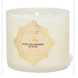 🎅 BBW Iced Cranberry Scone 3-Wick Candle NEW